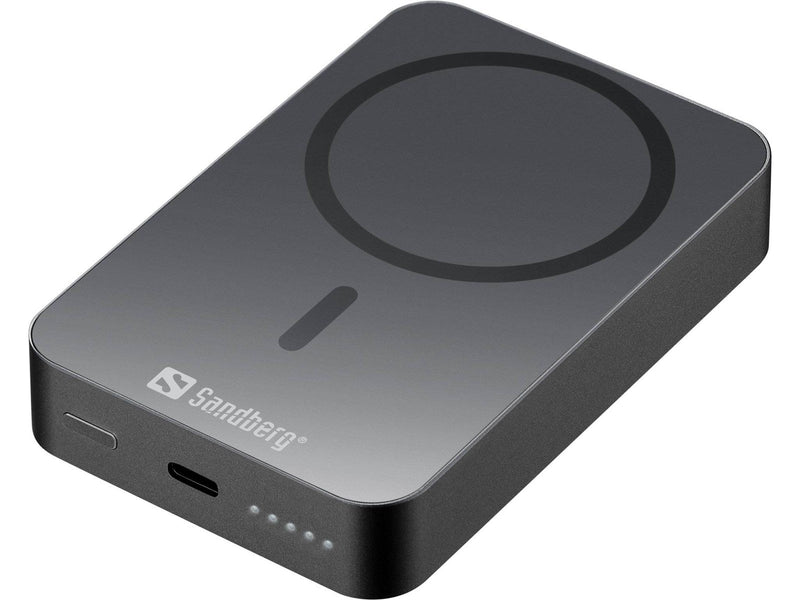 Sandberg Mag Wireless Powerbank 10000 mAh Powerbank (Akku) - Grau - 10000 mAh