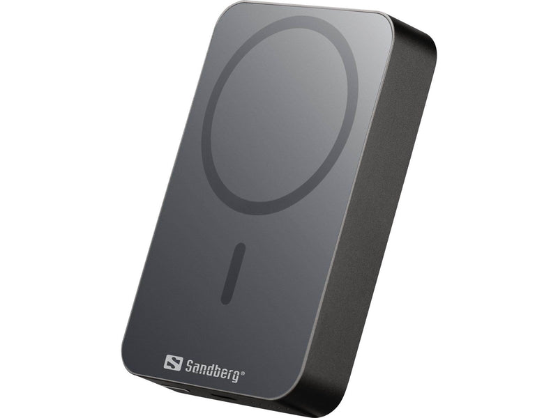 Sandberg Mag Wireless Powerbank 10000 mAh Powerbank (Akku) - Grau - 10000 mAh