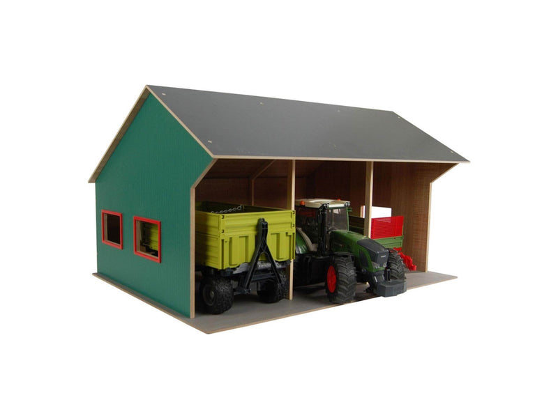 Kids Globe Agricultural Shed for 3 Vehicles 1:16
