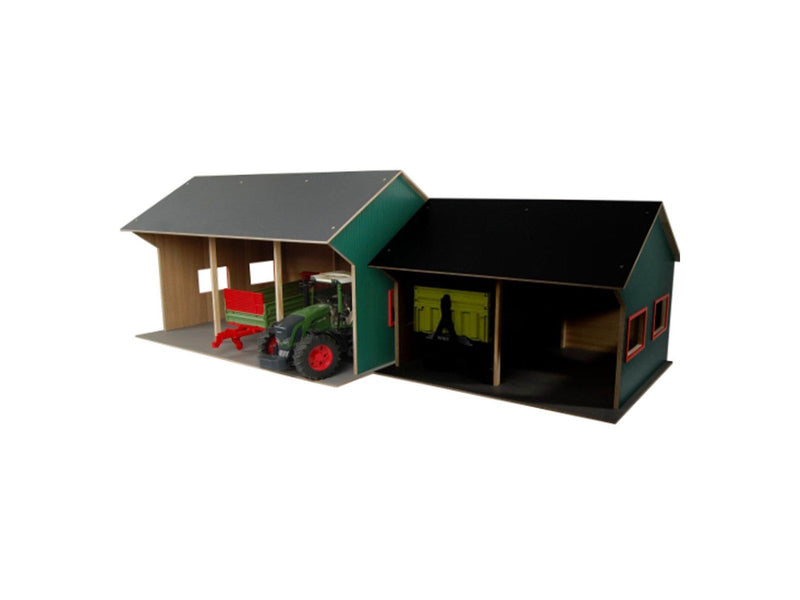Kids Globe Agricultural Shed for 3 Vehicles 1:16