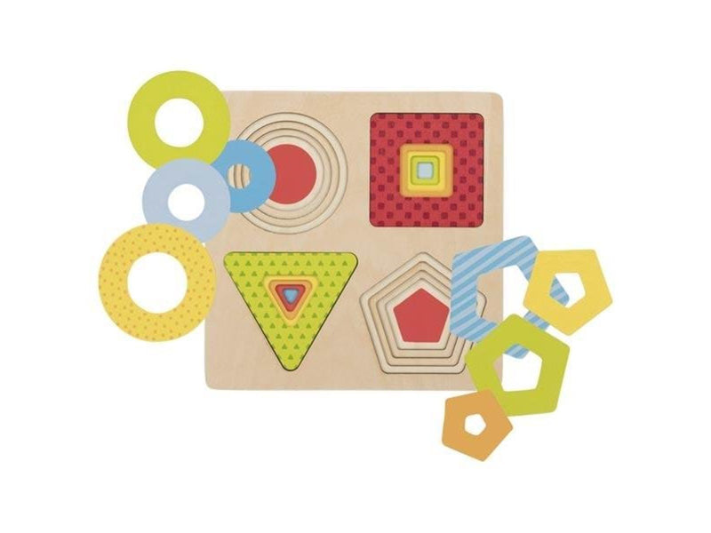 Goki Wooden Layer Puzzle Geometric Shapes 16 pcs. Holz