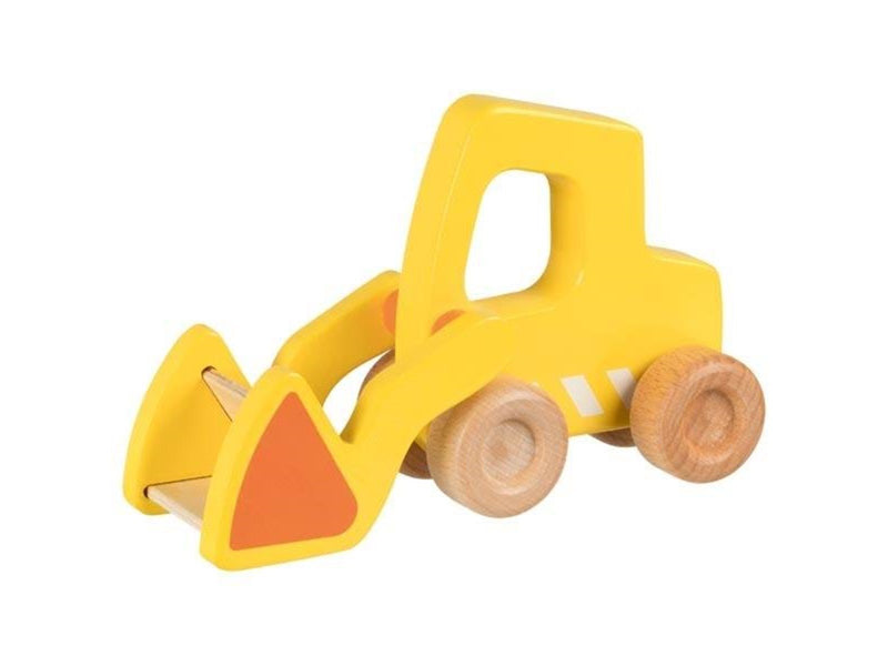 Goki Wooden Excavator with Shovel Yellow