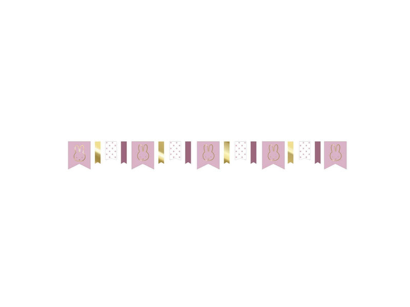Haza Witbaard Miffy Garland Pink 4mtr.