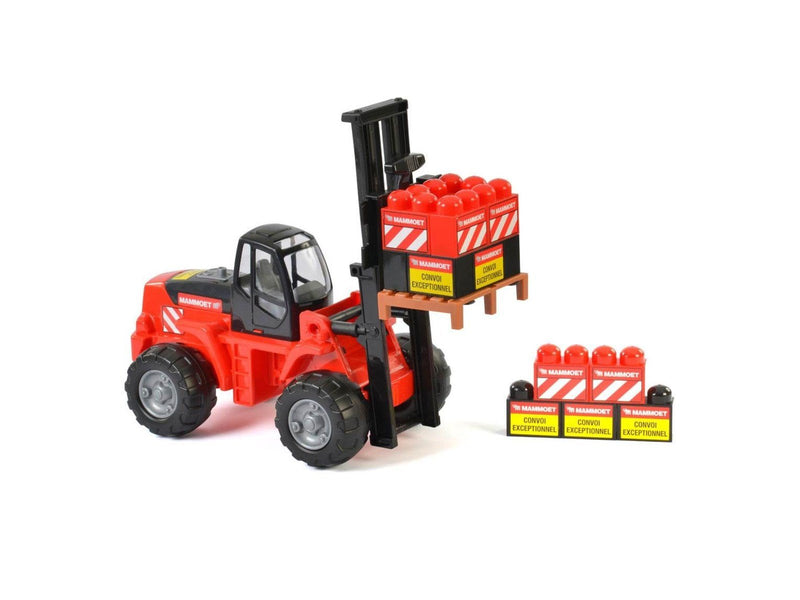 Mammoet Toys Mammoet Forklift with Building Blocks