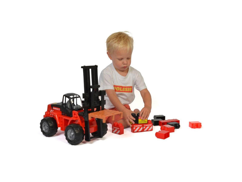 Mammoet Toys Mammoet Forklift with Building Blocks