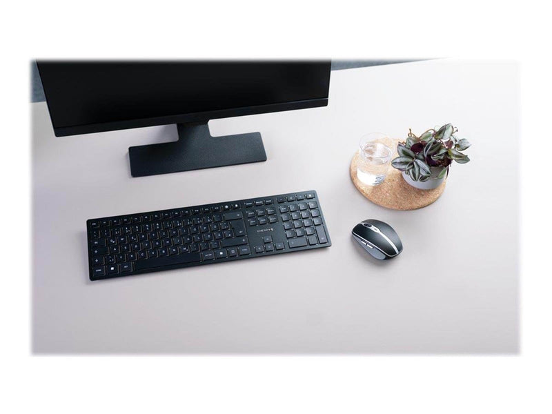Cherry KW 9100 SLIM - Tastaturen - Französisch - Silber