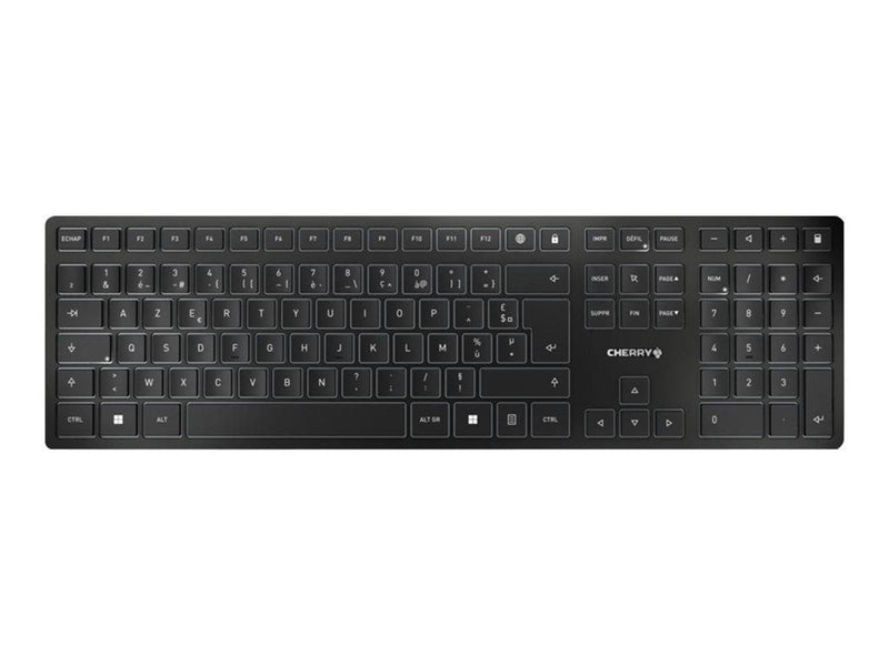 Cherry KW 9100 SLIM - Tastaturen - Französisch - Silber