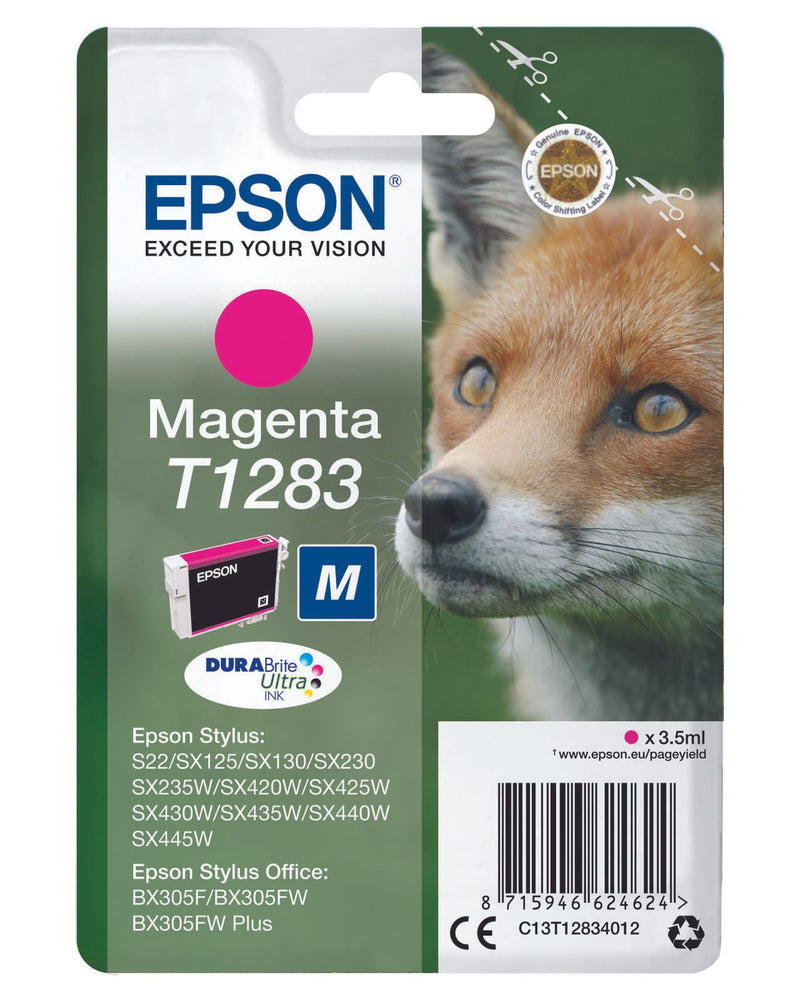 Epson Original T1283 Fuchs Druckerpatrone magenta 3,5ml (C13T12834012)
