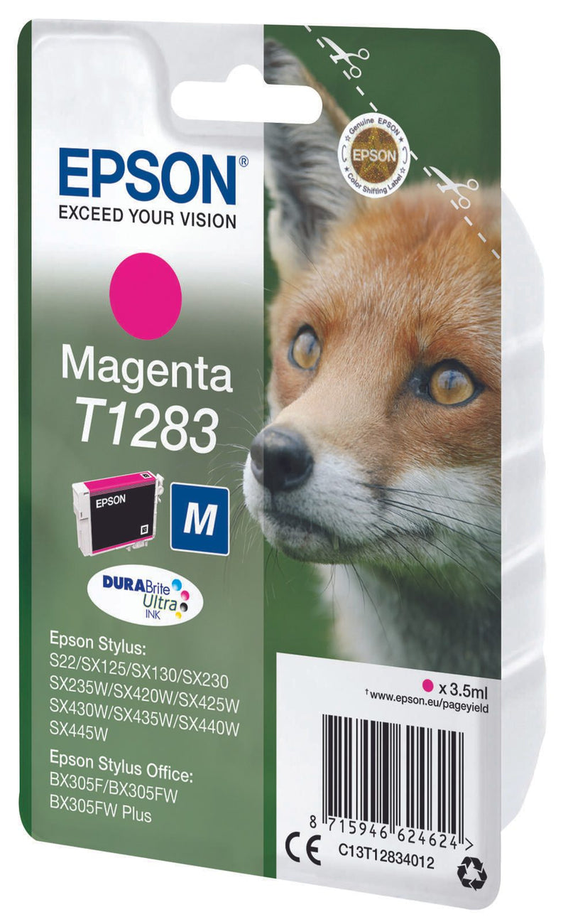 Epson Original T1283 Fuchs Druckerpatrone magenta 3,5ml (C13T12834012)
