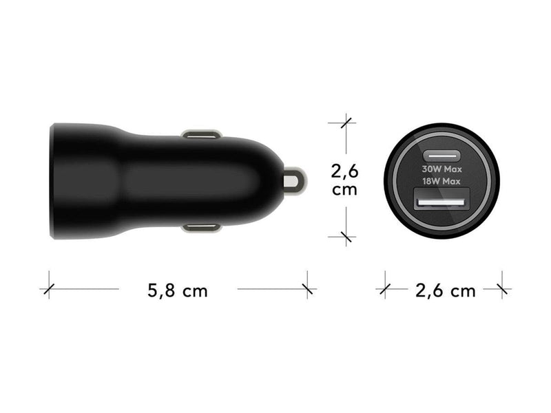 dbramante1928 re-charge car power adapter - USB 24 pin USB-C - 30 Watt
