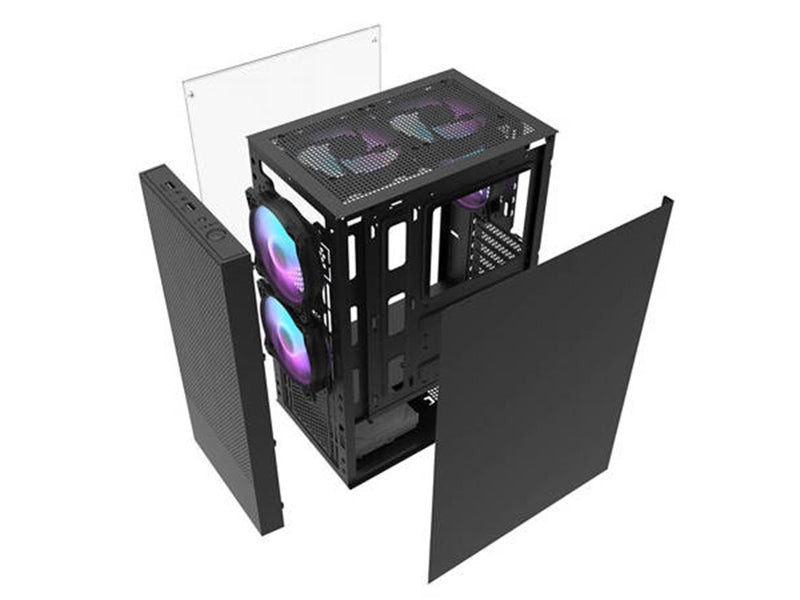 Darkflash Computer case A290 + 3 fans (black) - Gehäuse - Miditower - Schwarz