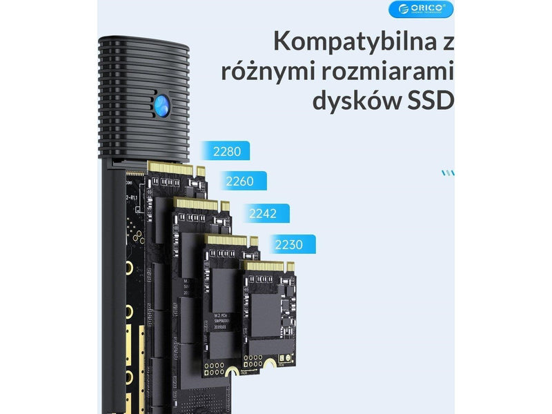 ORICO M.2 NVMe/SATA 10Gbps bay - Black