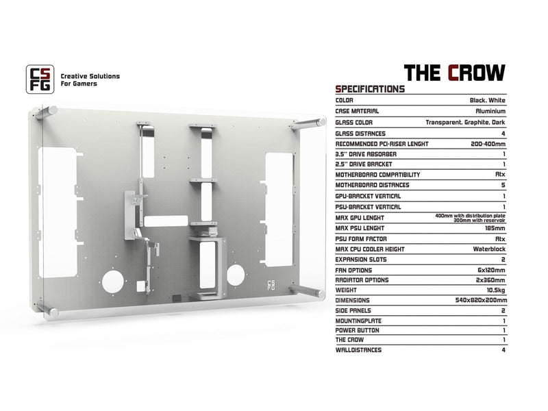 CSFG The Crow - Gehäuse - Wall mount - Weiß