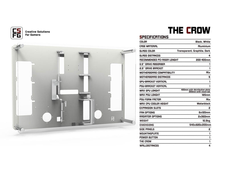 CSFG The Crow - Gehäuse - Wall mount - Schwarz