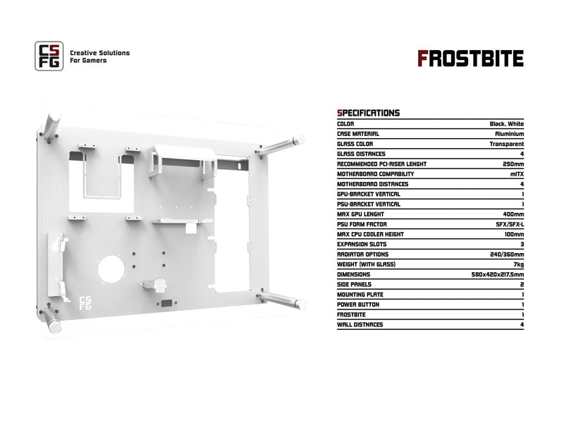 CSFG Frostbite - Gehäuse - Wall mount - Weiß