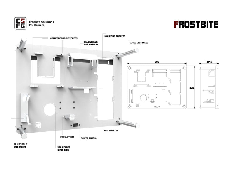 CSFG Frostbite - Gehäuse - Wall mount - Weiß