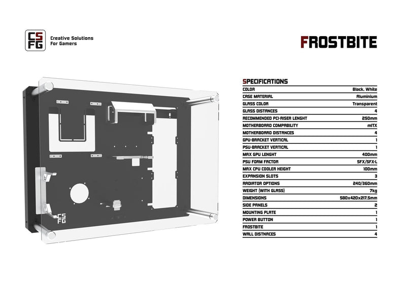 CSFG Frostbite - Gehäuse - Wall mount - Schwarz