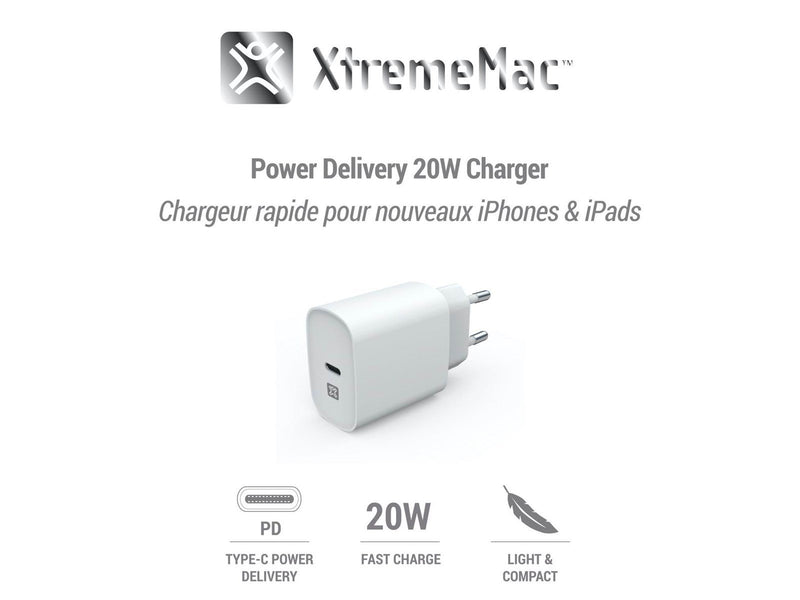XtremeMac USB-C Charger 20W - White
