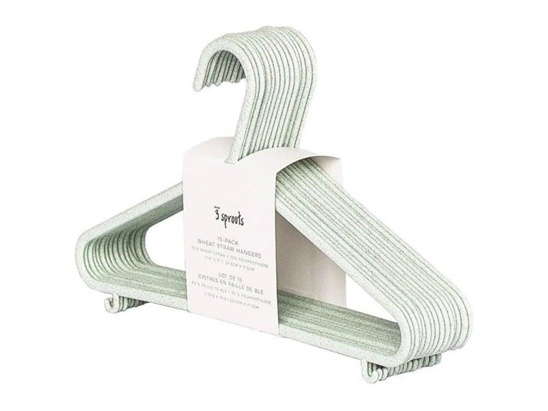 3 Sprouts - Hanger In Wheat Straw 15 pcs Green