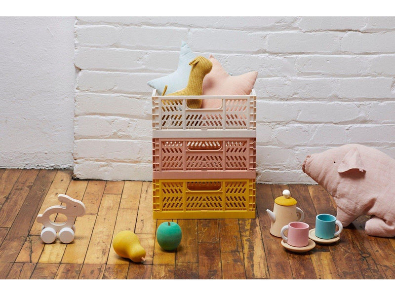 3 Sprouts - Modern Folding Crate Medium Pink
