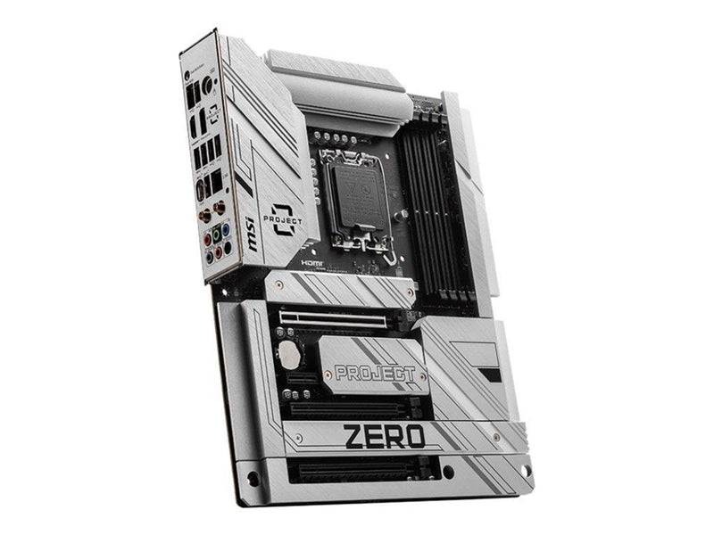 MSI Z790 PROJECT ZERO Mainboard - Intel Z790 - Intel LGA1700 socket - DDR5 RAM - ATX