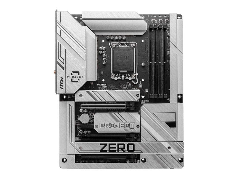 MSI Z790 PROJECT ZERO Mainboard - Intel Z790 - Intel LGA1700 socket - DDR5 RAM - ATX