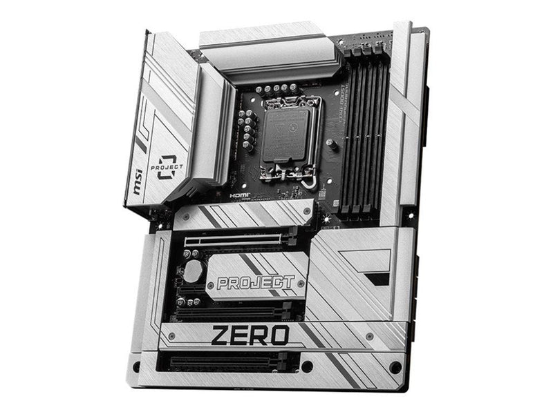 MSI Z790 PROJECT ZERO Mainboard - Intel Z790 - Intel LGA1700 socket - DDR5 RAM - ATX