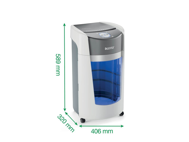 Leitz IQ OptiMax Office Mikroschnitt Aktenvernichter Sicherheitsstufe P5 35 L - Weiß