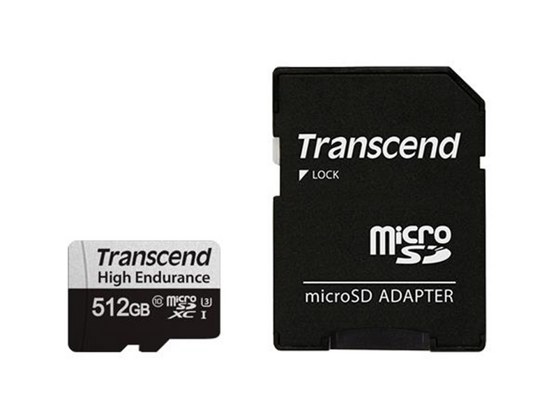 Transcend 350V High Endurance MicroSD/SD - 100MB/s - 512GB