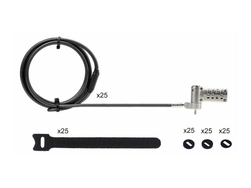 StarTech.com 25-Pack Laptop Lock Compatible w/Noble Wedge/Nano/K-Slot - security cable lock