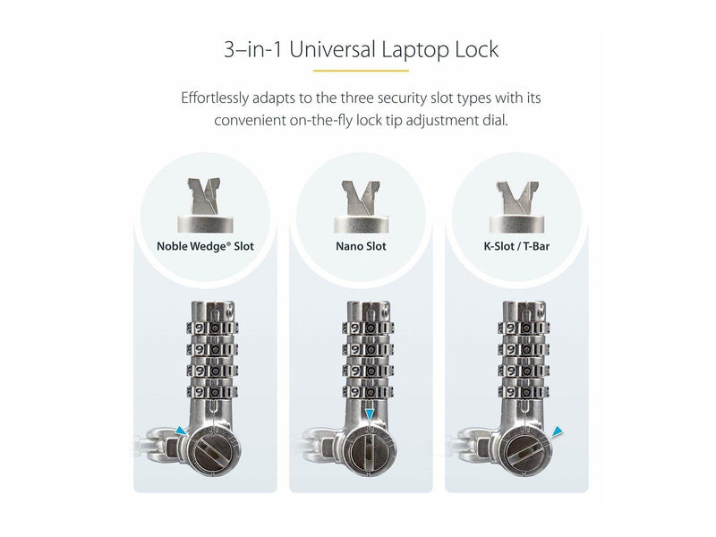 StarTech.com 25-Pack Laptop Lock Compatible w/Noble Wedge/Nano/K-Slot - security cable lock
