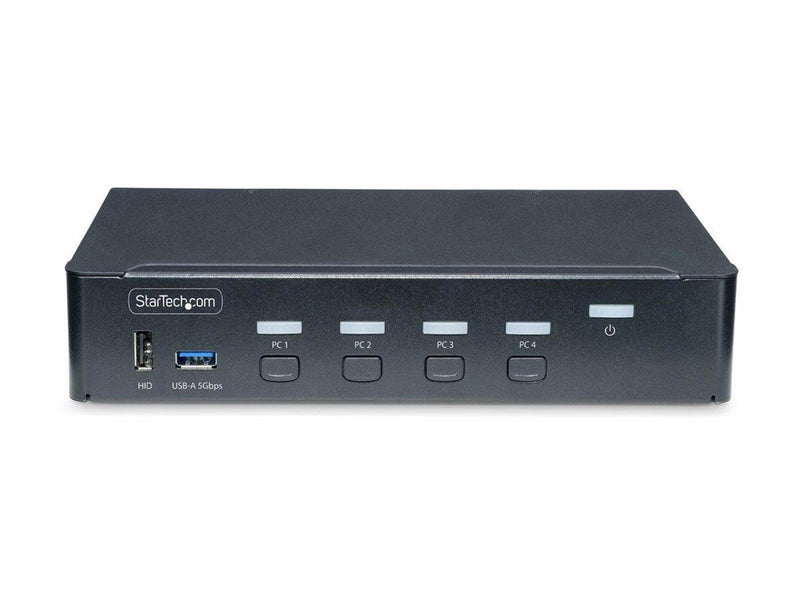 StarTech.com 4-Port DisplayPort KVM Switch 4K 60Hz TAA Compliant - KVM / audio / USB switch - 4 ports - TAA Compliant