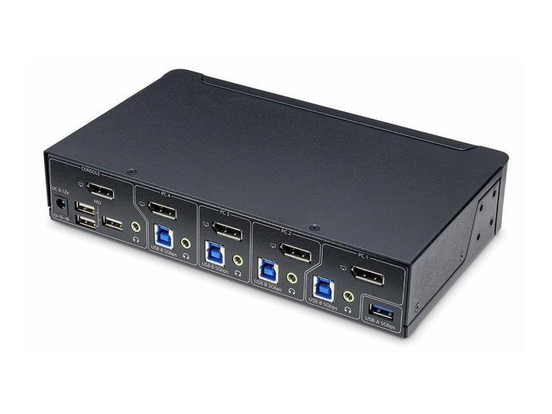 StarTech.com 4-Port DisplayPort KVM Switch 4K 60Hz TAA Compliant - KVM / audio / USB switch - 4 ports - TAA Compliant