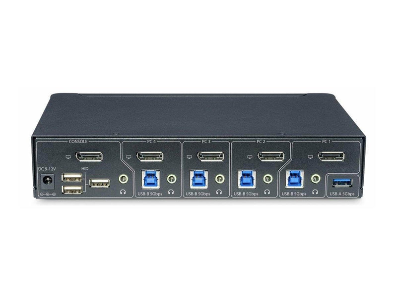 StarTech.com 4-Port DisplayPort KVM Switch 4K 60Hz TAA Compliant - KVM / audio / USB switch - 4 ports - TAA Compliant