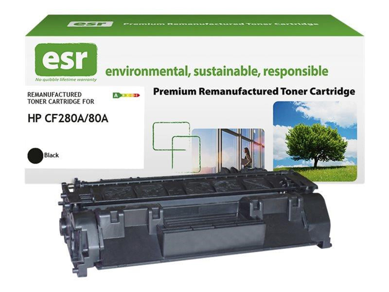 ESR - black - compatible - remanufactured - toner cartridge (alternative for: HP CF280A) - Tonerpatrone Schwarz