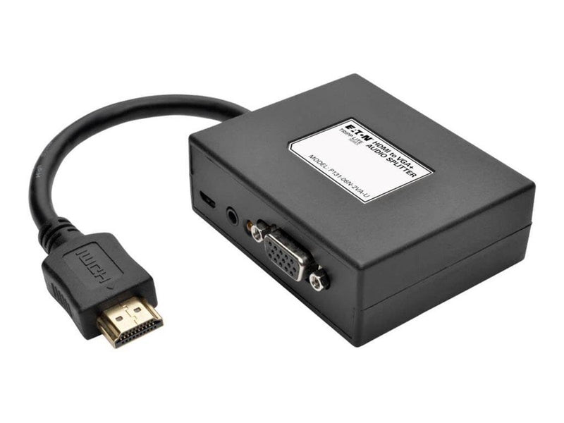 Eaton series 2-Port HDMI to VGA Splitter Audio/Video Adapter 1920x1440 1080p