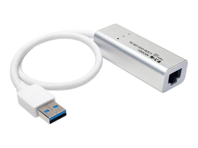 Eaton Series USB 3.0 SuperSpeed to Gigabit Ethernet NIC Network Adapter RJ45 10/100/1000 Aluminum White