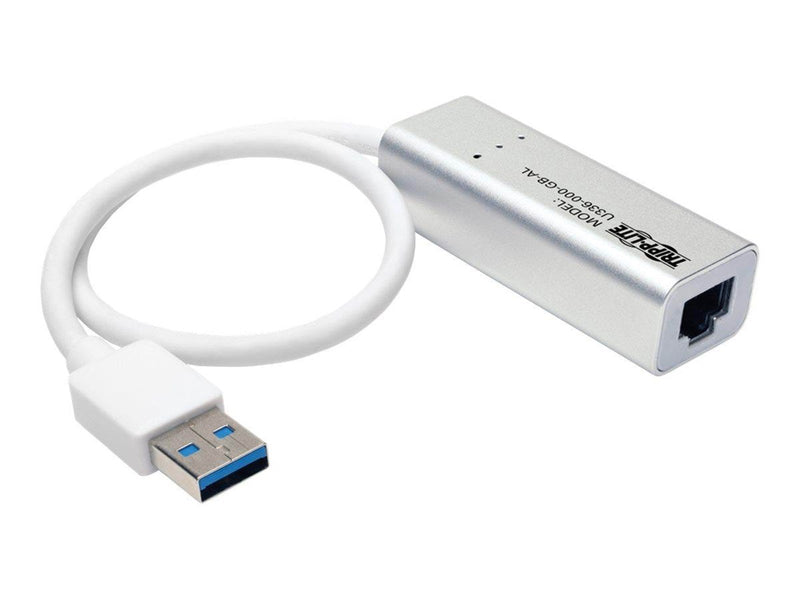 Eaton Series USB 3.0 SuperSpeed to Gigabit Ethernet NIC Network Adapter RJ45 10/100/1000 Aluminum White
