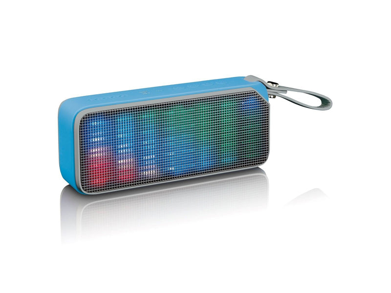 Lenco BT-191BU - Bluetooth stereo speaker splashproof with party lights - Blue