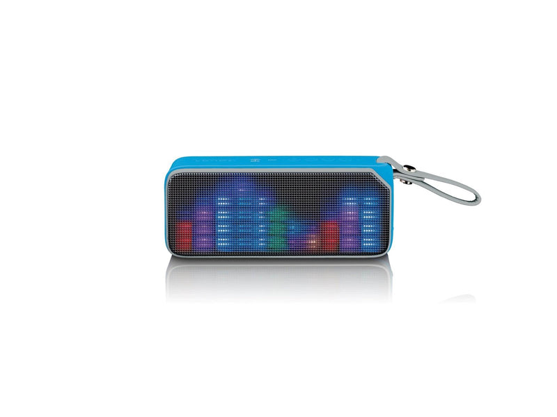 Lenco BT-191BU - Bluetooth stereo speaker splashproof with party lights - Blue