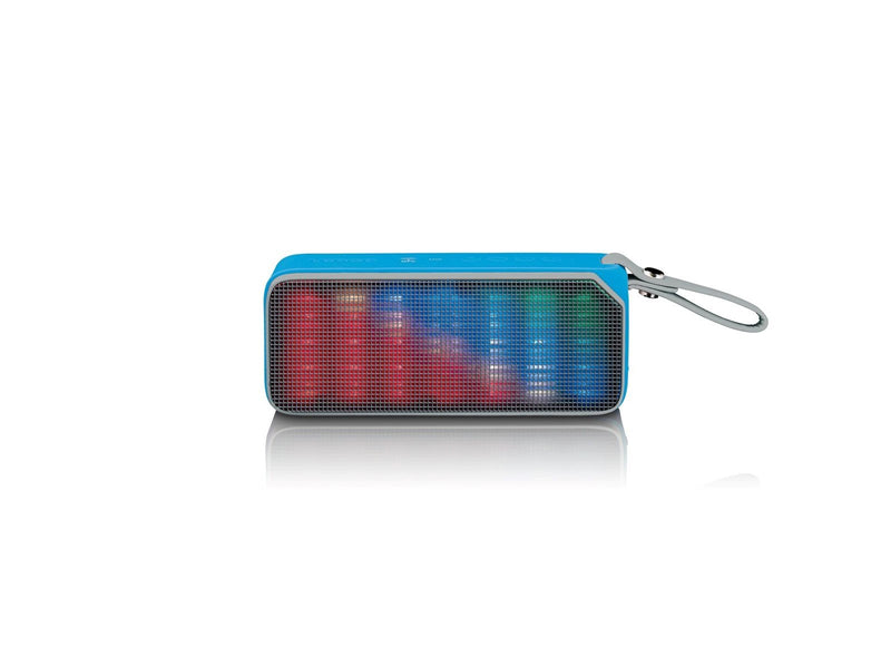Lenco BT-191BU - Bluetooth stereo speaker splashproof with party lights - Blue