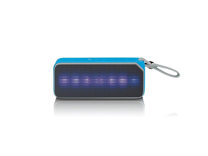 Lenco BT-191BU - Bluetooth stereo speaker splashproof with party lights - Blue