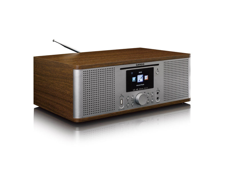 Lenco DIR-270WD - Radio with Internet DAB FM radio/ CD/BT - Wood