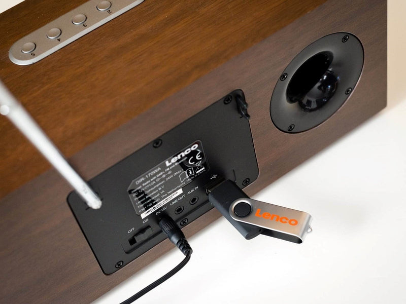 Lenco DIR-170WA Smart Internet radio with DAB+ FM and Bluetooth® - Wood - DAB+/FM - Stereo - Braun