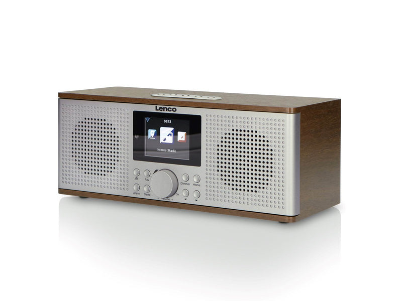 Lenco DIR-170WA Smart Internet radio with DAB+ FM and Bluetooth® - Wood - DAB+/FM - Stereo - Braun