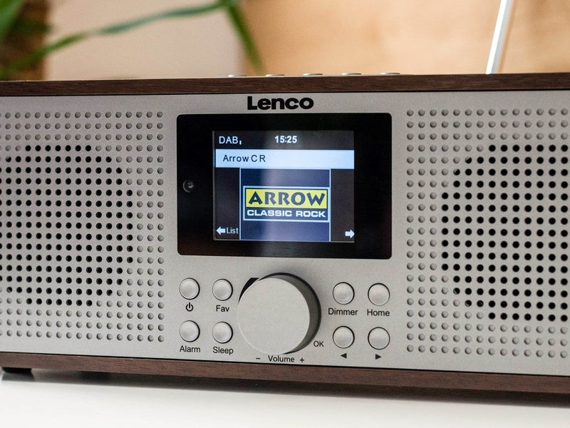 Lenco DIR-170WA Smart Internet radio with DAB+ FM and Bluetooth® - Wood - DAB+/FM - Stereo - Braun