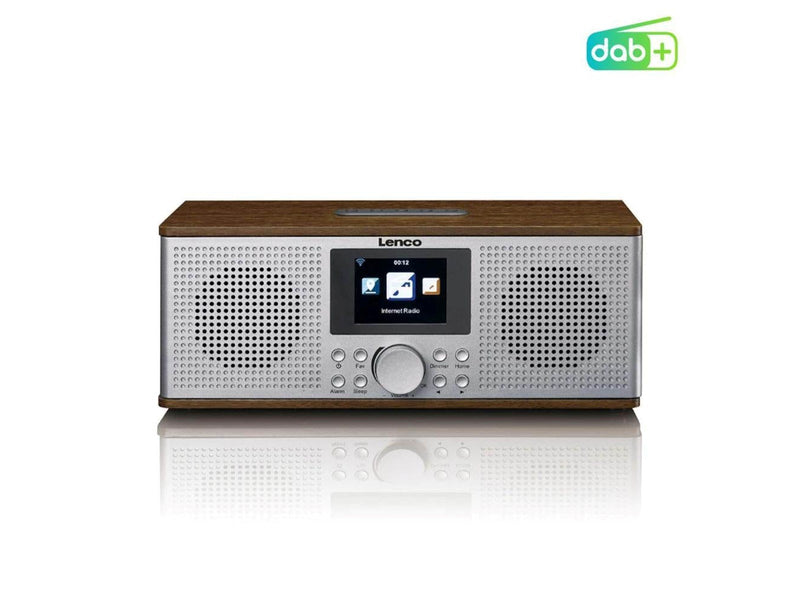 Lenco DIR-170WA Smart Internet radio with DAB+ FM and Bluetooth® - Wood - DAB+/FM - Stereo - Braun