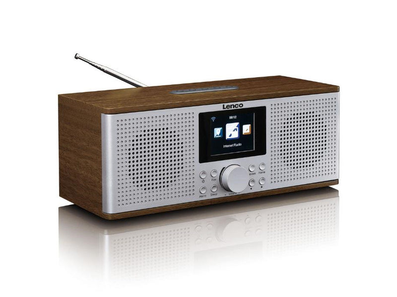 Lenco DIR-170WA Smart Internet radio with DAB+ FM and Bluetooth® - Wood - DAB+/FM - Stereo - Braun