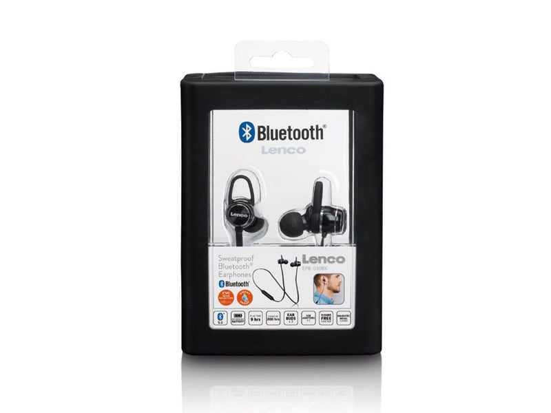 Lenco EPB-030BK - Sweatproof Bluetooth® earbuds - Black