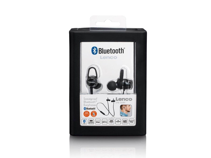 Lenco EPB-030BK - Sweatproof Bluetooth® earbuds - Black